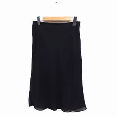 組曲sis クミキョクシス KUMIKYOKU SIS シフォン フレアスカート ひざ下丈 無地 2 ブラック 黒 /FT34