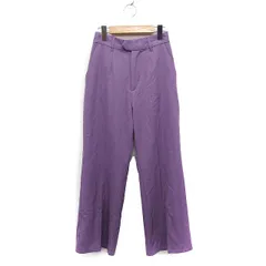 グレイル GRL センタープレス パンツ スラックス ストレート 無地 M パープル 紫 /FT3