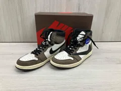 【鑑定済み】Nike×Travis Scott スニーカー Jordan 1 Retro High OG TS CD4487-100 表記サイズ27.5 箱付き