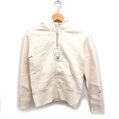 ドレステリア DRESSTERIOR タグ付き ジップアップ パーカー 裏毛 袖ロゴ刺繍 コットン 綿 1 アイボリー 白 /FT10