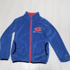 キッズ チャンピオン 140 ブルー フリースジップアップ 傷なし