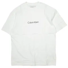 Calvin Klein カルバンクライン スタンダードロゴ リラックスクルーネックTシャツ 40HM228 XS WHITE 半袖 トップス g23608