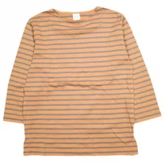 G.F.G.S. ジーエフジーエス 日本製 PLAY BORDER ボーダーロングスリーブクルーネックTシャツ 5 オレンジ/グレー 長袖 トップス g23623のサムネイル