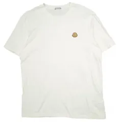 MONCLER モンクレール 23AW レザーエンブレムロゴTシャツ I20918C00051 8390T L WHITE 半袖 トップス g23993