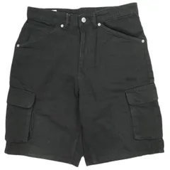 ZARA ザラ DENIM CARGO SHORT ブラックデニムカーゴショーツ 4806/418/406 40 BLACK ショートパンツ ボトムス g24026