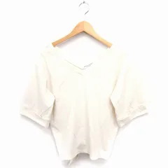 ベイフロー BAYFLOW カットソー Tシャツ Vネック Vバック 五分袖 後ろ結び 綿混 3 キナリ アイボリー /FT5のサムネイル