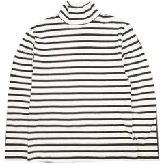 OUR LEGACY アワーレガシー ポルトガル製 MARRON WHITE STRIPE ハイネックボーダーロングスリーブTシャツ 15-14-0039-076 46 MARRON/WHITE 長袖 カットソー トップス g23868のサムネイル
