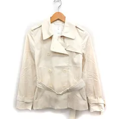 ビス ViS トレンチコート ショート丈 無地 コットン 綿 M オフホワイト 白 /FT31のサムネイル