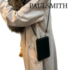 ポールスミス　PAULSMITH　ベジタンレザー　ダークグリーン　ネックポーチ　ショルダーポーチ　スマホショルダー