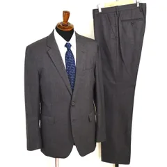 ユナイテッドアローズ 2つボタン シングルスーツ L A7 ダークグレー ノータック 袖口4つ釦 開き見せ 1121-272-1265 夏物 春夏 薄手 5XL023 【送料無料】【中古】【メンズビジネス】202512