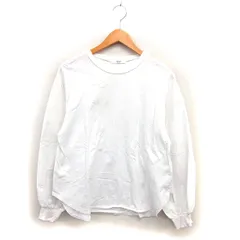 エミ emmi atelier ボートネック カットソー Tシャツ ラウンドヘム コットン 綿 透け感 長袖 ONE 白 ホワイト /NT7