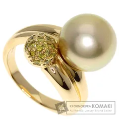 TASAKI タサキ ゴールデン パール 真珠 ダイヤモンド リング・指輪 K18YG レディース [中古]