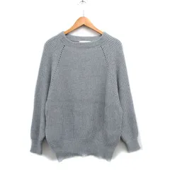 自由区 オンワード樫山 ニット セーター 長袖 シンプル 38 グレー 灰 /KT20