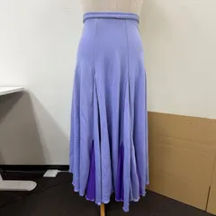 フラメンコ衣装 スカート ファルダ 紫 無地 シンプル フレア