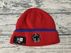 NEW ERA ニューエラ ニット帽 スパイダーマンコラボ 新タグ付き RED