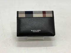 BLACK LABEL ブラックレーベル CRESTBRIDGE カードケース&名刺入れ ブラック系ノバチェック柄