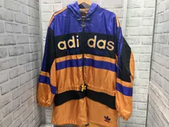 adidas / ナイロンジャケット / 古着 / vintage / 90s / デサント製 / マルチカラー / Lサイズ / イエロー / パープル / アディダス