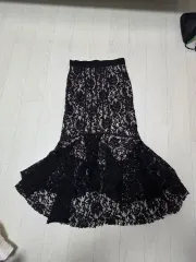 ブラック レース マーメイド スカート