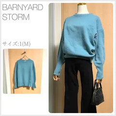 ほぼ新品 BARNYARDSTORM 優等生ニットが登場！AQUAクルーニット サイズ1(Mサイズ) 厚手 秋冬 shopHappiness (3246