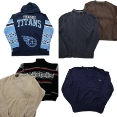 古着卸 まとめ売り セーター MIX 6枚セット (メンズ XL ) プロチーム NFL フーディー ノルディック柄 リブニット 中古 古着 ND5825