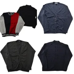 古着卸 まとめ売り セーター MIX 5枚セット (メンズ L ) カーディガン リブニット マルチカラー 中古 古着 ND6497