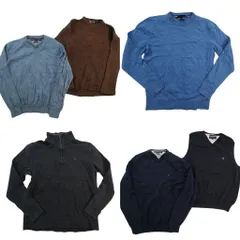 古着卸 まとめ売り ブランドMIX セーター 6枚セット (メンズ M ) トミーヒルフィガー チャップス ベスト 中古 古着 ND6514