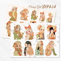 【DP454】デザインペーパー オレンジガール ☆by @unichoco様