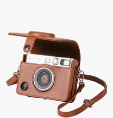 チェキフィルム instax mini Evoケース チェキ 保護カバー チェキ 全面保護 傷つけ防止 ショルダーストラップ付き PUレザー 携帯便利 取り出し簡単 磁気スナップ付き