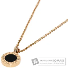 BVLGARI ブルガリ ブルガリ ブルガリ オニキス シェル ダイヤモンド ネックレス K18PG レディース [中古]