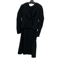 186004 新品未使用 Add Rouge セレモニースーツ ワンピース ノーカラージャケット セットアップ ブラック 11号 ポリエステル