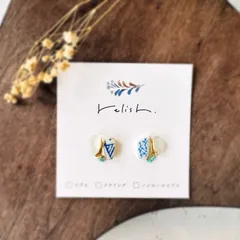 【再販】金継ぎ シー陶器 シーグラス ターコイズ ピアス イヤリング ノンホールピアス 天然石 陶器 ギフト プレゼント 贈り物 陶片 ガラス ゴールド 金 ホワイト 白 ブルー 青 水色