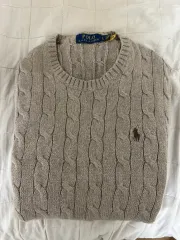 (正規品)ポロラルフローレン ケーブル ニット セーター ブラウン