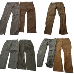 古着卸 まとめ売り ディッキーズ Dickies ダック ペインター パンツ 7枚セット (メンズ 30 /32 ) ストレート ブラウン 中古 古着 ND1466