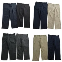 古着卸 まとめ売り ディッキーズ Dickies 874 ワーク パンツ 8枚セット (メンズ 42 /46 ) ストレート ブラック ネイビー 中古 古着 ND1516