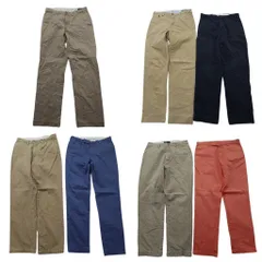 古着卸 まとめ売り ラルフローレン ポロチノ パンツ 7枚セット (メンズ 30 /32 ) 90’s ストレート コインポケット 中古 古着 ND2825