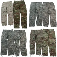 古着卸 まとめ売り 米軍実物 カモ柄 フィールドパンツ ミリタリー 8枚セット (メンズ L ) デジカモ マルチカム デザートカモ 中古 ND4051