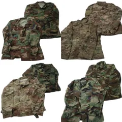 古着卸 まとめ売り カモ柄 米軍実物 フィールドジャケット ミリタリー 8枚セット (メンズ M ) マルチカム AIR FORCE 中古 古着 ND4155