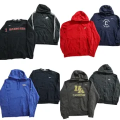 古着卸 まとめ売り ナイキ NIKE スウェット 8枚セット (メンズ L ) クルーネック フーディー ワンポイント フルジップ 中古 古着 ND4196