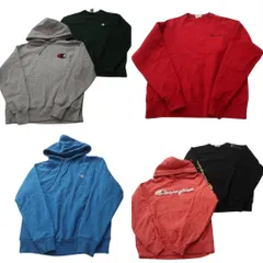 古着卸 まとめ売り チャンピオン Champion リバースウィーブ スウェット 6枚セット (メンズ M ) クルーネック 袖プリント 中古 古着 ND4264