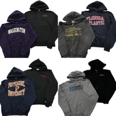 古着卸 まとめ売り チャンピオン Champion スウェット 8枚セット (メンズ S ) アーチロゴ フーディー フルジップ カレッジ風  中古 ND4300