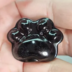 濃いめスモーキークォーツ✨モリオン✨肉球✨カービング✨