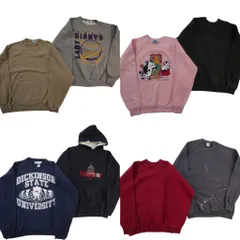 古着卸 まとめ売り USA製 スウェット 8枚セット (メンズ L ) フルーツオブザルーム カレッジ風 フーディー ペンキ 中古 古着 ND4304