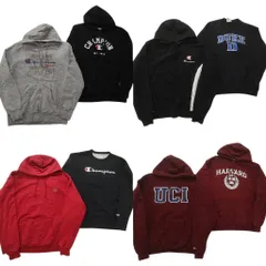 古着卸 まとめ売り チャンピオン Champion スウェット 8枚セット (メンズ L ) ハーバード カレッジ フルジップ フーディー  中古 ND4360