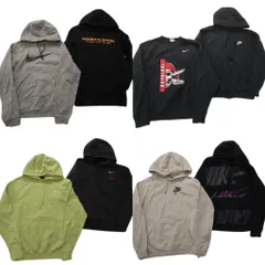 古着卸 まとめ売り ナイキ NIKE スウェット 8枚セット (メンズ S ) スカル ワンポイント クルーネック フーディー 中古 古着 ND4357