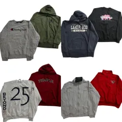 古着卸 まとめ売り チャンピオン Champion スウェット 8枚セット (メンズ L ) フルジップ スタンドカラー アーチロゴ 中古 古着 ND4398