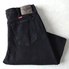 ■古着 Wrangler ラングラー ブラックジーンズ デニムパンツ 黒 W34L32【L5486】