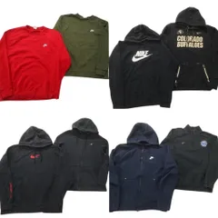 古着卸 まとめ売り ナイキ NIKE スウェット 8枚セット (メンズ XL ) ドライフィット ハーフジップ スタンドカラー カレッジ風 中古 ND4411