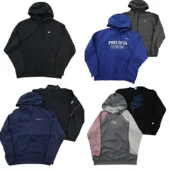 古着卸 まとめ売り ナイキ NIKE スウェット 7枚セット (メンズ L ) ジップパーカー ハーフジップ スウォッシュ 中古 古着 ND4455