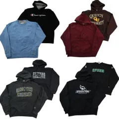 古着卸 まとめ売り チャンピオン Champion スウェット 8枚セット (メンズ L /XL ) カレッジ風 三段ロゴ フーディー 中古 古着 ND4442