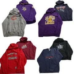 古着卸 まとめ売り プロチーム スウェット 8枚セット (メンズ L ) バイキングス レイカーズ NBA NFL ナイキ 中古 古着 ND4523
